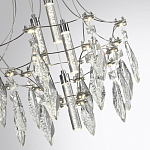 Люстра подвесная из металла с хрустальными подвесками прозрачного цвета Quasar 41 варинант исполнения - 9 | Loft Concept в Брянске