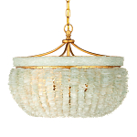 Подвесной светильник с каскадом из стеклянных декоративных элементов на золотом каркасе Shining Sea Glass варинант исполнения - 4 | Loft Concept в Брянске