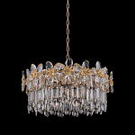 Люстра круглая с декоративными элементами в виде крупных хрустальных цветов Palace Gardens варинант исполнения - 1 | Loft Concept в Брянске