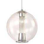 Подвесной светильник с плафоном в форме шара Inner Gleam Orb silver варинант исполнения - 7 | Loft Concept в Брянске