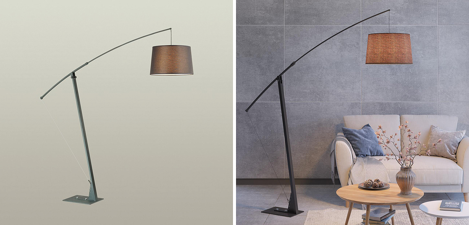 Торшер Floor Lamp Colin black Торшер Floor Lamp Colin black - Loft-Concept в Брянске