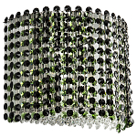 Бра с хрустальными подвесками хром Crystal Art Chrome Green Wall Lamp варинант исполнения - 1 | Loft Concept в Брянске