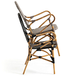 Кресло плетеное из ротанга Ronald Black White Rattan Chair варинант исполнения - 6 | Loft Concept в Брянске