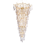 Люстра подвесная в форме перевернутой пирамиды с металлическими ветвями и прозрачными стеклянными подвесками Droplet Chandelier варинант исполнения - 1 | Loft Concept в Брянске