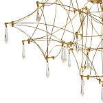 Потолочный светильник с тонкой металлической конструкцией цвета золото Quasar варинант исполнения - 3 | Loft Concept в Брянске