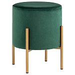 Зеленый пуф на золотистых ножках SANJAY варинант исполнения - 1 | Loft Concept в Брянске