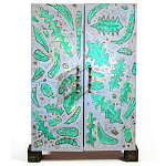 Премиальный Шкаф Defoliation двухстворчатый роспись зеленые листья  варинант исполнения - 2 | Loft Concept в Брянске