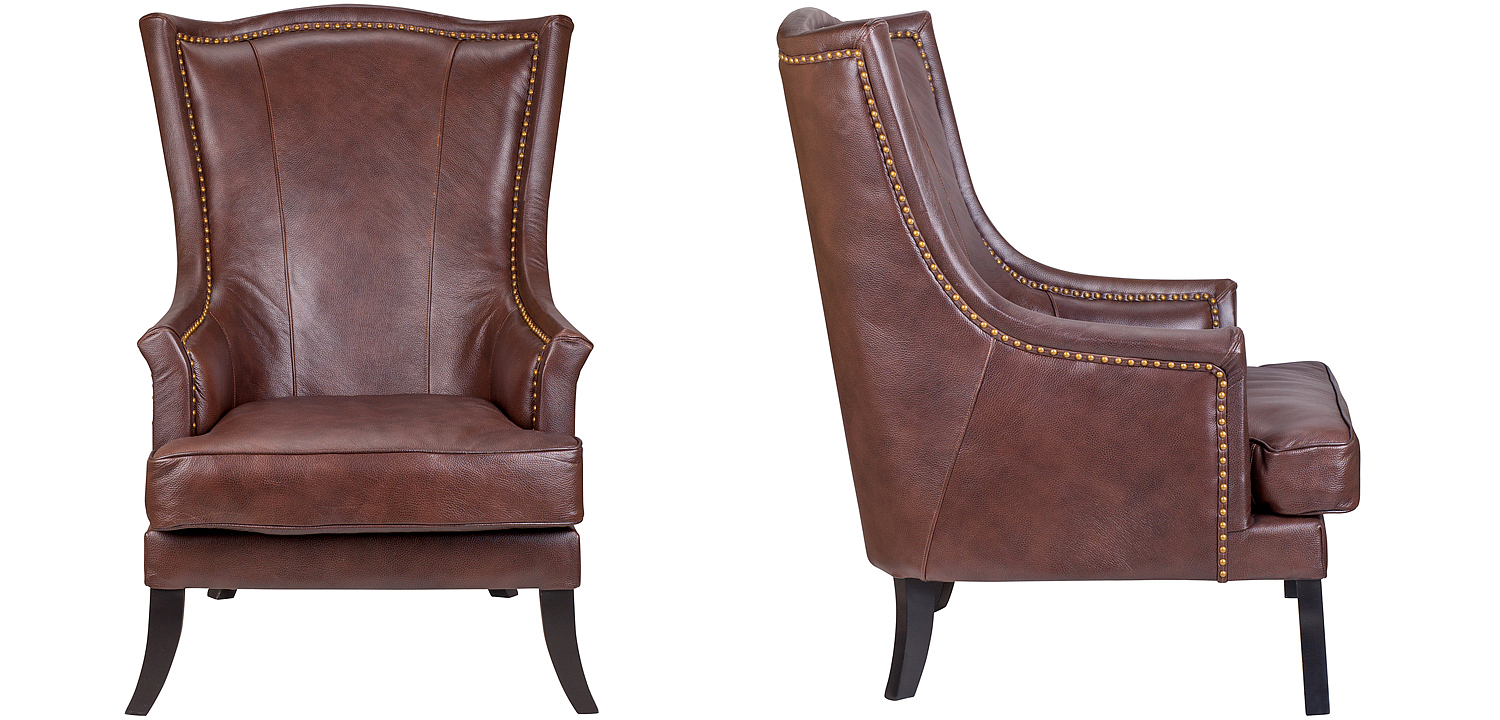 Кресло Gregoir Armchair light натуральная кожа Кресло Gregoir Armchair light натуральная кожа - Loft-Concept в Брянске