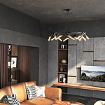 Люстра круглая с трубчатыми лампочками Vanguard Circle варинант исполнения - 4 | Loft Concept в Брянске