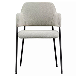 Стул мягкий с подлокотниками Chair Gray Upholstery Boucle варинант исполнения - 1 | Loft Concept в Брянске