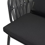 Стул мягкий с декором в виде плетеных лент на спинке и подлокотниках Semicircular Chair Decorated with Ribbons варинант исполнения - 11 | Loft Concept в Брянске