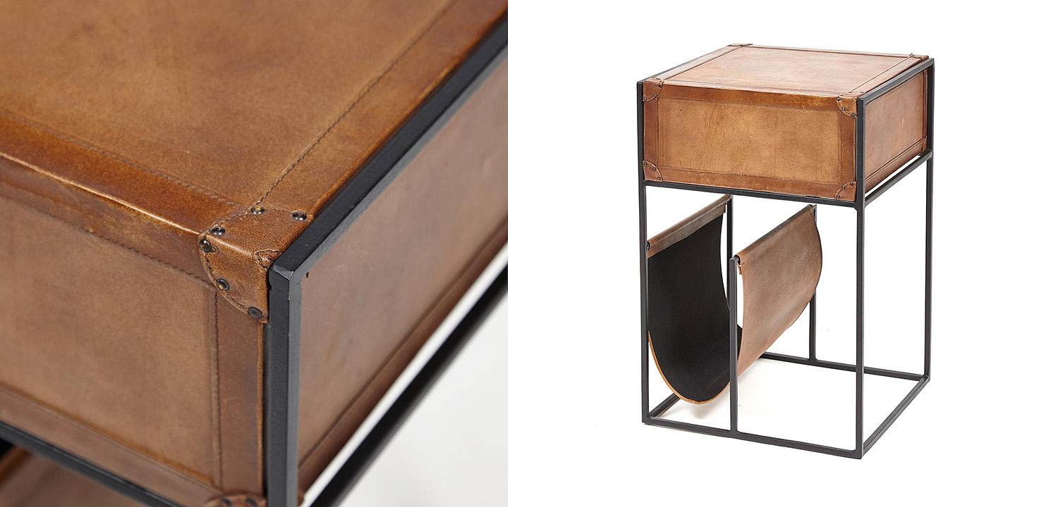 Тумба Industrial leather magazine rack Тумба Industrial leather magazine rack - Loft-Concept в Брянске
