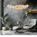 Люстра подвесная круглая с сферическими плафонами из натурального камня Glowing Spheres варинант исполнения - 8 | Loft Concept в Брянске