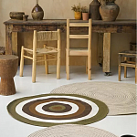 Ковер круглый из хлопка с контрастным узором Bullseye 150 варинант исполнения - 5 | Loft Concept в Брянске