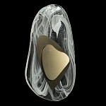 Бра овальное из стекла с золотым элементом Flow Texture  варинант исполнения - 8 | Loft Concept в Брянске