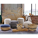 Круглый вязаный пуф Pink Knitted Ball Pouf варинант исполнения - 3 | Loft Concept в Брянске