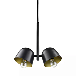 Подвесной светильник черный с 2-мя плафонами Pendant lamp Black варинант исполнения - 2 | Loft Concept в Брянске
