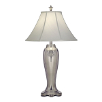 Настольная лампа с белым тканевым абажуром в форме колокола Stiffel варинант исполнения - 2 | Loft Concept в Брянске