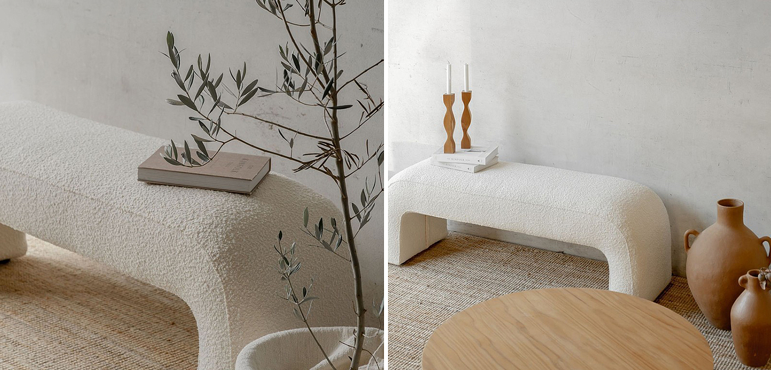 Банкетка Karl Springer Style Large Waterfall Bench in Ivory Boucle Банкетка Karl Springer Style Large Waterfall Bench in Ivory Boucle - Loft-Concept в Брянске