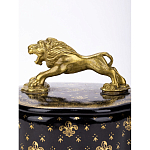 Шкатулка черного цвета с крышкой с фигуркой льва Eden Garden варинант исполнения - 2 | Loft Concept в Брянске