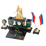 Настольный письменный набор из малахита и долерита Leader Organizer варинант исполнения - 2 | Loft Concept в Брянске