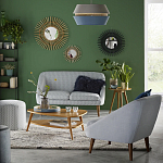 Кресло светло-бирюзовое с принтом Pauley Light Turquoise Armchair варинант исполнения - 6 | Loft Concept в Брянске