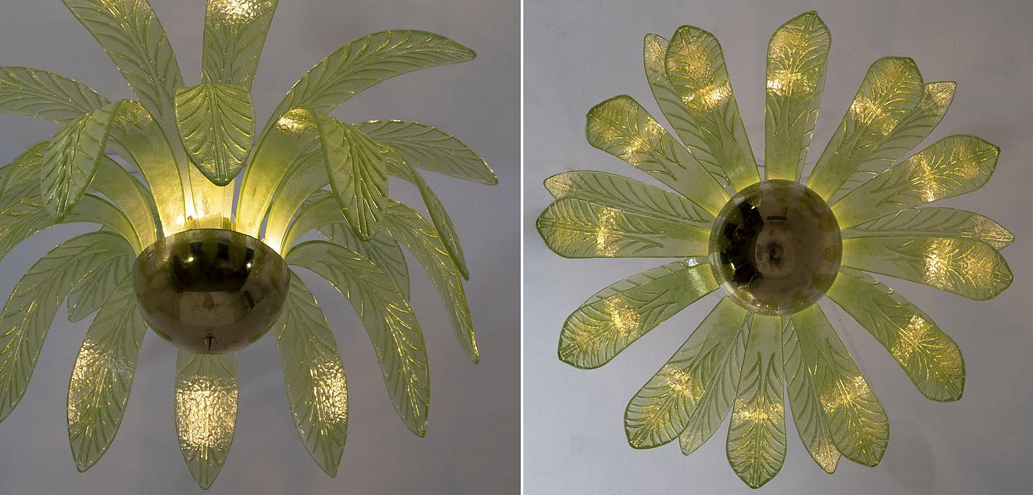 Люстра Дизайнерская Листья Пальмы Modern Chandelier with Palm Leaves Люстра Дизайнерская Листья Пальмы Modern Chandelier with Palm Leaves - Loft-Concept в Брянске