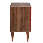 Тумба прикроватная красная из массива бука с 2-мя ящиками Wenge Light варинант исполнения - 2 | Loft Concept в Брянске