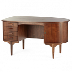 Дизайнерский письменный стол округлой формы с 4-мя ящиками и дверкой с полочками Rili варинант исполнения - 2 | Loft Concept в Брянске