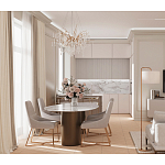 Торшер с белым тканевым абажуром на мраморном основании Cconcise варинант исполнения - 3 | Loft Concept в Брянске