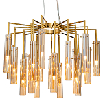 Люстра со стеклянными цилиндрическими плафонами Luminous Cylinders Amber варинант исполнения - 3 | Loft Concept в Брянске