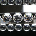 Люстра с двумя кольцами цвета хром и прозрачными хрустальными шарами по периметру Sacramento Transparent Balls Chandelier варинант исполнения - 7 | Loft Concept в Брянске