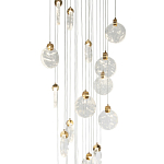 Каскадная люстра с плафонами в виде круглых пластин из хрусталя Esme Round Plates Chandelier 25 варинант исполнения - 2 | Loft Concept в Брянске