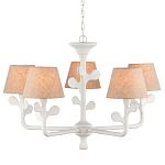 Люстра с белым каркасом и тканевыми абажурами Natural Stems варинант исполнения - 1 | Loft Concept в Брянске