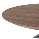 Столик журнальный с круглой деревянной столешницей на черном фактурном основании Bourgeon варинант исполнения - 1 | Loft Concept в Брянске