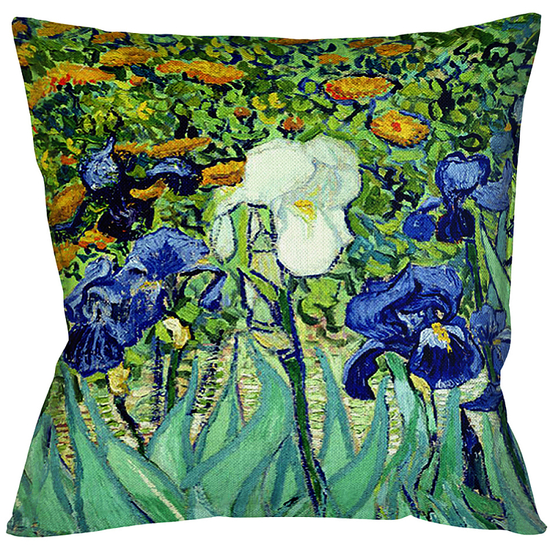 Подушка декоративная с цветочным принтом Flowers in Impressionism Мульти Бежевый Подушка декоративная с цветочным принтом Flowers in Impressionism Мульти Бежевый в Брянске | Loft Concept