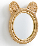 Зеркало из ротанга в форме головы медведя Wicrer Furniture варинант исполнения - 2 | Loft Concept в Брянске