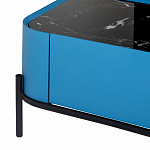 Тумба прикроватная чёрно-голубая с  ящиком Blue Cabinet варинант исполнения - 4 | Loft Concept в Брянске