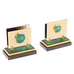 Настольный письменный набор из малахита с декором в виде лошади Leader Organizer варинант исполнения - 5 | Loft Concept в Брянске