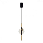 Подвесной светильник с шарообразным плафоном из алебастра и бронзовой декоративной стрекозой Alaris  варинант исполнения - 2 | Loft Concept в Брянске