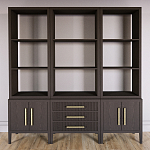 Модульный стеллаж Primo из трех составных элементов Темный орех варинант исполнения - 2 | Loft Concept в Брянске