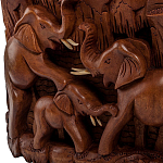 Панно из дерева пирамида из слонов Panel With Animals варинант исполнения - 3 | Loft Concept в Брянске