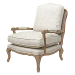 Кресло со спинкой из ротанга Ellie Rattan Armchair beige print flax варинант исполнения - 3 | Loft Concept в Брянске