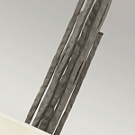 Люстра подвесная с широким белым текстильным абажуром и вертикальными декоративными элементами Hinkley варинант исполнения - 9 | Loft Concept в Брянске