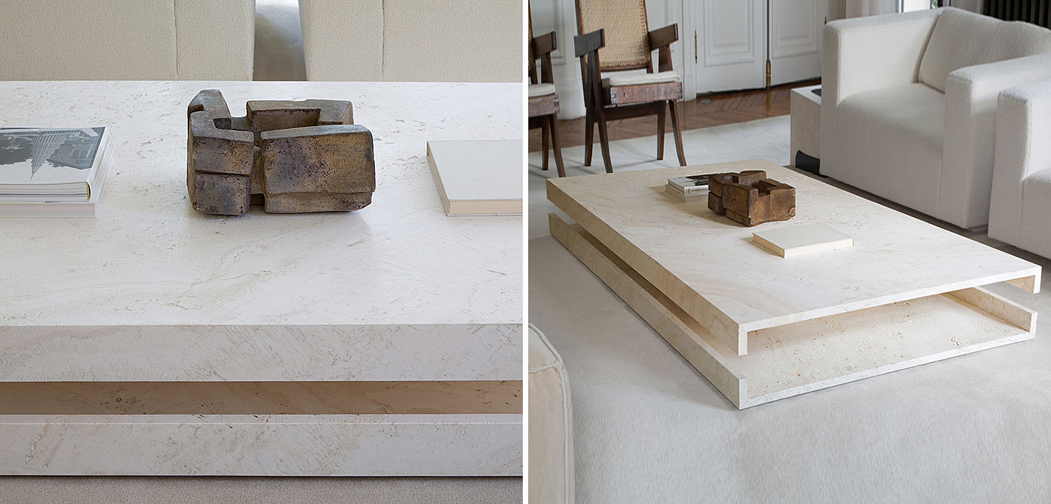 Кофейный стол Allen Travertine Coffee Table Кофейный стол Allen Travertine Coffee Table - Loft-Concept в Брянске