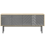 Длинная тумба с зеркальным декором Serena варинант исполнения - 6 | Loft Concept в Брянске