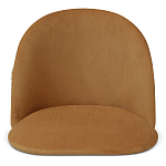 Барный стул со спинкой и металлической подставкой на 3-х деревянных ножках Горчичный Велюр Vendramin Chair варинант исполнения - 3 | Loft Concept в Брянске