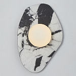 Бра с каменным основанием и плафоном из стекла в форме шара Shaw Marble Lighting варинант исполнения - 4 | Loft Concept в Брянске