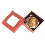 Зеркало карманное складное круглое из натурального камня Оникс в подарочной упаковке Silver Stone Mirrors варинант исполнения - 3 | Loft Concept в Брянске