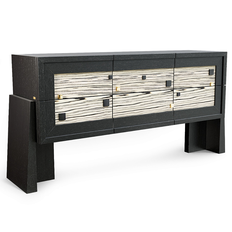Дизайнерский Комод Tlaloc  Черный матовый Бежевый в Брянске | Loft Concept 
